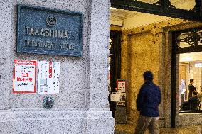 Nihonbashi Takashimaya S.C. Main building temporarily closed due to the new coronavirus